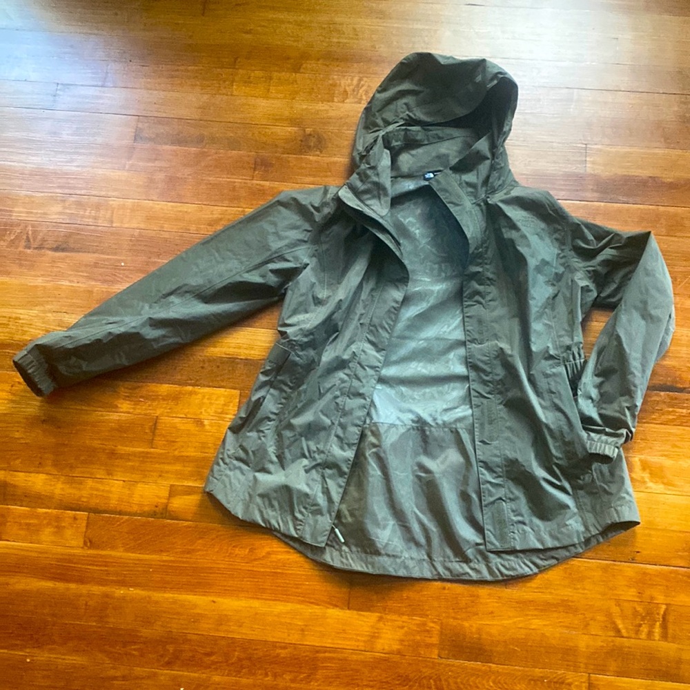 North face jacket size large army green l